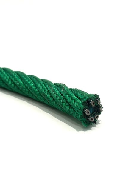 Green braided nylon Ø16mm