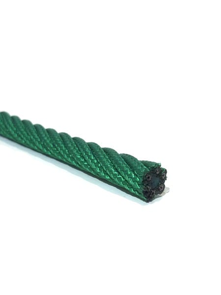 Green braided polyester Ø16mm