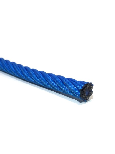 Navy blue braided polyester Ø16mm
