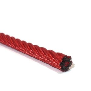 Red braided polyester Ø16mm