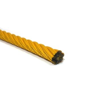 Yellow braided polyester Ø16mm